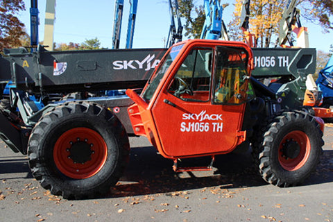2017 SKYJACK SJ1056-THS 10000 LB DIESEL TELESCOPIC FORKLIFT TELEHANDLER PNEUMATIC 4WD OUTRIGGERS HEATED CAB 2465 HOURS STOCK # BF9969759-NLE - United Lift Equipment LLC