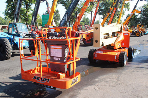 2021 JLG E450AJ ARTICULATING BOOM LIFT AERIAL LIFT WITH JIB ARM 45' REACH ELECTRIC 832 HOURS STOCK # BF9491739-NLE