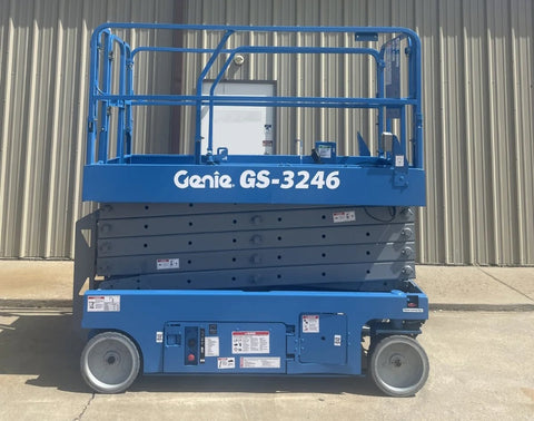 2007 GENIE GS3246 SCISSOR LIFT 32' REACH 24 VOLT ELECTRIC SMOOTH CUSHION TIRES 670 HOURS STOCK # BF999879-ARB - United Lift LLC
