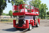 2016 MEC 6092RT 60' REACH SCISSOR LIFT DIESEL 4WD OUTRIGGERS 884 HOURS STOCK # BF9549179-NLE - United Lift LLC