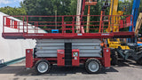 2016 MEC 6092RT 60' REACH SCISSOR LIFT DIESEL 4WD OUTRIGGERS 884 HOURS STOCK # BF9549179-NLE - United Lift LLC