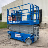 2014 GENIE GS3246 SCISSOR LIFT 32' REACH 24 VOLT ELECTRIC SMOOTH CUSHION TIRES 428 HOURS STOCK # BF9145529-WIB - United Lift Equipment LLC