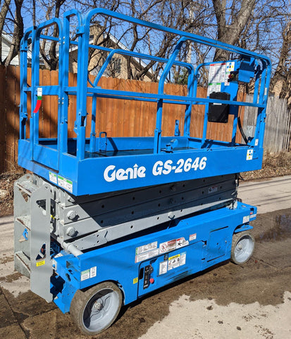 2007 GENIE GS2646 SCISSOR LIFT 26' REACH ELECTRIC 2WD 58 HOURS STOCK # BF949529-WIBIL - United Lift Equipment LLC