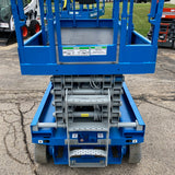 2014 GENIE GS3246 SCISSOR LIFT 32' REACH 24 VOLT ELECTRIC SMOOTH CUSHION TIRES 371 HOURS STOCK # BF9138549-WIB - United Lift Equipment LLC