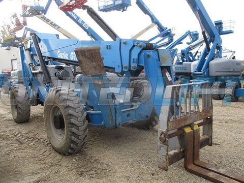 2006 GENIE GTH1056 10000 LB DIESEL TELESCOPIC FORKLIFT TELEHANDLER PNEUMATIC 4WD 5743 HOURS STOCK # BF9328549-WIB - United Lift Used & New Forklift Telehandler Scissor Lift Boomlift