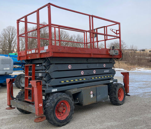 2007 SKYJACK SJ7135 SCISSOR LIFT 35' REACH DUAL FUEL PNEUMATIC TIRES OUTRIGGERS 3315 HOURS STOCK # BF9153529–WIB - United Lift Equipment LLC
