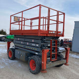 2007 SKYJACK SJ7135 SCISSOR LIFT 35' REACH DUAL FUEL PNEUMATIC TIRES OUTRIGGERS 3315 HOURS STOCK # BF9153529–WIB - United Lift Equipment LLC