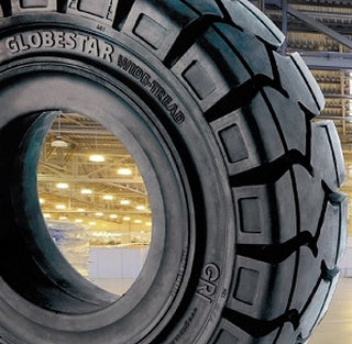 GRI unveils wider solid tire for forklifts