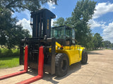 2006 HYSTER H550F 55000 LB CAPACITY DIESEL FORKLIFT PNEUMATIC 124" 2 STAGE MAST SIDE SHIFTING FORK POSITIONER DUAL DRIVE TIRES ENCLOSED CAB 3286 HOURS STOCK # BF92251149-TXB