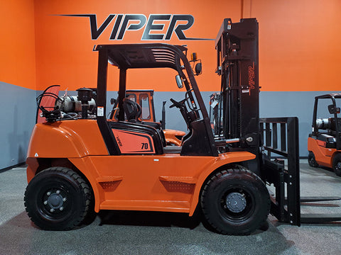 IN STOCK 2025 VIPER FY70 15500 LB LP GAS FORKLIFT PNEUMATIC 108/189" 3 STAGE MAST SIDE SHIFTER BRAND NEW STOCK # BF9698329-ILIL