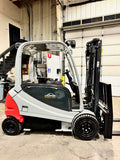 2014 LINDE RX60-30L 6000 LB ELECTRIC FORKLIFT PNEUMATIC 90/188" 3 STAGE MAST SIDE SHIFTING FORK POSITIONER STOCK # BF9189449-BUF - United Lift Equipment LLC