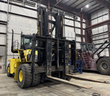 2010 HOIST P1050 105000 LB DIESEL FORKLIFT PNEUMATIC 180" 2 STAGE MAST SIDE SHIFTING FORK POSITIONER CAB WITH A/C 6626 HOURS STOCK # BF94591169-LJND - United Lift LLC