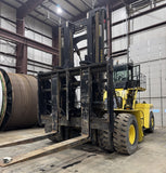 2010 HOIST P1050 105000 LB DIESEL FORKLIFT PNEUMATIC 180" 2 STAGE MAST SIDE SHIFTING FORK POSITIONER CAB WITH A/C 6626 HOURS STOCK # BF94591169-LJND - United Lift LLC