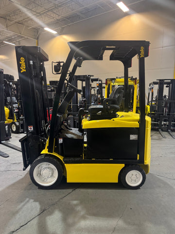 2020 YALE ERC060VGN 6000 LB 36 VOLT ELECTRIC FORKLIFT 89/188" THREE STAGE MAST SIDE SHIFTER 921 HOURS STOCK # BF977179-BUF
