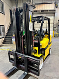 2019 YALE GLC080VXN 8000 LB LP GAS FORKLIFT CUSHION 95/207" 3 STAGE MAST SIDE SHIFTER 1272 HOURS STOCK # BF9145149-BUF - United Lift LLC