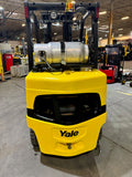 2019 YALE GLC080VXN 8000 LB LP GAS FORKLIFT CUSHION 95/207" 3 STAGE MAST SIDE SHIFTER 1272 HOURS STOCK # BF9145149-BUF - United Lift LLC