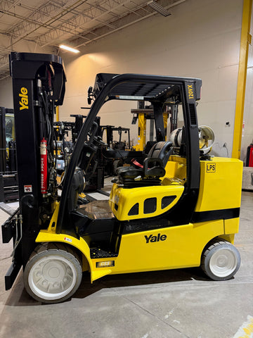2022 YALE GLC120SVXN 12000 LB LP GAS FORKLIFT CUSHION 92/185" 3 STAGE MAST SIDE SHIFTER PLUMBED 4 WAYS TO CARRIAGE STOCK # BF9197859-BUF - United Lift LLC