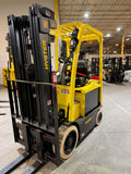 2022 HYSTER E50XN-33 5000 LB ELECTRIC CUSHION 90/206" 3 STAGE MAST NON MARKING TIRES SIDE SHIFTER 847 HOURS STOCK # BF9127449-BUF - United Lift LLC