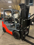 2022 TOYOTA 8FGCU32 6500 LB LP GAS FORKLIFT 884 HOURS CUSHION 87/187" 3 STAGE MAST SIDE SHIFTING FORK POSITIONER 4 WAY PLUMBING STOCK # BF9224729-BUF