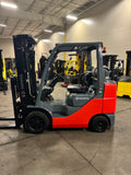 2020 TOYOTA 8FGCU30 6000 LB LP GAS FORKLIFT 876 HOURS CUSHION 87/187" 3 STAGE MAST SIDE SHIFTING FORK POSITIONER 4 WAY PLUMBING STOCK # BF9212679-BUF