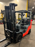 2020 TOYOTA 8FGCU30 6000 LB LP GAS FORKLIFT 876 HOURS CUSHION 87/187" 3 STAGE MAST SIDE SHIFTING FORK POSITIONER 4 WAY PLUMBING STOCK # BF9212679-BUF