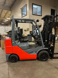 2020 TOYOTA 8FGCU30 6000 LB LP GAS FORKLIFT 876 HOURS CUSHION 87/187" 3 STAGE MAST SIDE SHIFTING FORK POSITIONER 4 WAY PLUMBING STOCK # BF9212679-BUF