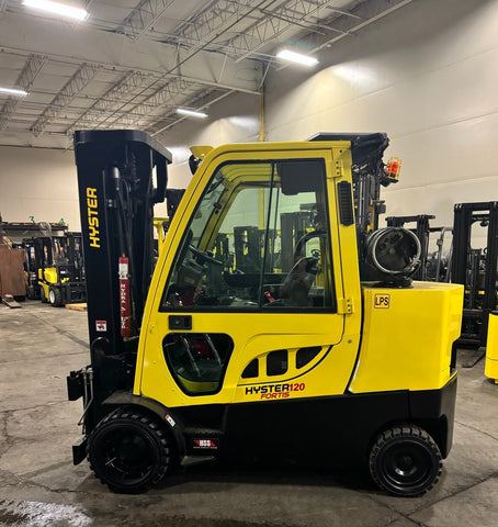 2020 HYSTER S120FT 12000 LB LP GAS FORKLIFT CUSHION 1288 HOURS 92/185 3 STAGE MAST SIDE SHIFTER 4 WAY PLUMBING ENCLOSED CAB WITH HEAT & AC REMOVEABLE DOORS STOCK # BF9231439-BUF