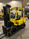 2017 HYSTER H60FT 6000 LB DIESEL FORKLIFT PNEUMATIC 86/181" 3 STAGE MAST SIDE SHIFTER 1,130 HOURS STOCK # BF9229349-BUF