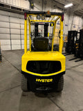 2017 HYSTER H60FT 6000 LB DIESEL FORKLIFT PNEUMATIC 86/181" 3 STAGE MAST SIDE SHIFTER 1,130 HOURS STOCK # BF9229349-BUF