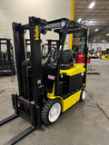 2019 YALE ERC050VG 5000 LB 48 VOLT ELECTRIC TREADED CUSHION TIRE SIDE SHIFTER FORKLIFT 87/126" 2 STAGE FULL FREE LIFT MAST 863 HOURS STOCK # BF979279-BUF