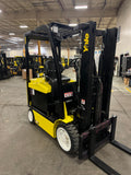 2019 YALE ERC050VG 5000 LB 48 VOLT ELECTRIC TREADED CUSHION TIRE SIDE SHIFTER FORKLIFT 87/126" 2 STAGE FULL FREE LIFT MAST 863 HOURS STOCK # BF979279-BUF