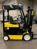 2019 YALE ERC050VG 5000 LB 48 VOLT ELECTRIC TREADED CUSHION TIRE SIDE SHIFTER FORKLIFT 87/126" 2 STAGE FULL FREE LIFT MAST 863 HOURS STOCK # BF979279-BUF