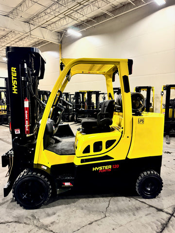 2019 HYSTER S120FT 12000 LB LP GAS FORKLIFT CUSHION 92/185 3 STAGE MAST SIDE SHIFTER 4 WAY PLUMBING 1,268 HOURS STOCK # BF9451439-BUF - United Lift Equipment LLC