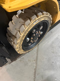 2021 CATERPILLAR/MITSUBISHI FGC25N 5000 LB LP GAS FORKLIFT CUSHION 82/187" 3 STAGE MAST SIDE SHIFTER NON MARKING TREADED TIRES 885 HOURS STOCK # BF9101849-BUF