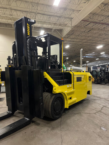 2005 HOIST FKS80 80000 LB CAPACITY DIESEL FORKLIFT CUSHION 147/55" MAST 887 HOURS STOCK # BF9498129-BUF