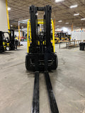 2018 HYSTER S155FT 15500 LB LP GAS FORKLIFT CUSHION 102/208" 3 STAGE MAST SIDE SHIFTER PLUMBED 4 WAYS TO CARRIAGE 1208 HOURS STOCK # BF9542459-BUF - United Lift Equipment LLC