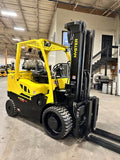 2018 HYSTER S155FT 15500 LB LP GAS FORKLIFT CUSHION 102/208" 3 STAGE MAST SIDE SHIFTER PLUMBED 4 WAYS TO CARRIAGE 1208 HOURS STOCK # BF9542459-BUF - United Lift Equipment LLC