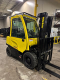 2021 HYSTER H60FT 6000 LB DIESEL FORKLIFT SIDE SHIFTER PNEUMATIC 91/182" 3 STAGE MAST ENCLOSED HEATED CAB DIESEL 794 HOURS STOCK # BF9164129-BUF - United Lift LLC