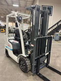 2017 NISSAN/UNICARRIER MCP1F2A25LV 5000 LB LP GAS FORKLIFT CUSHION 83/187 3 STAGE MAST SIDE SHIFTER UNDER 1200 HOURS STOCK # BF9165319-BUF - United Lift Equipment LLC