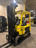 2017 HYSTER E60XN-33 6000 LB ELECTRIC FORKLIFT CUSHION 100/288" QUAD MAST SIDE SHIFTER 814 HOURS STOCK # BF9151879-BUF