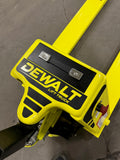 BRAND NEW DEWALT 4400 LB CAPACITY 48" LONG BY 27" WIDE ELECTRIC WALKIE PALLET JACK CUSHION BUILT IN LITHIUM ION 110V CHARGER 1 YEAR WARRANTY STOCK # BF917439-BUF