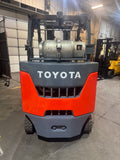 2019 TOYOTA 8FGCU35-BCS BOX CAR SPECIAL 8000 LB LP GAS FORKLIFT CUSHION 92/199" 3 STAGE MAST SIDE SHIFTER 1483 HOURS STOCK # BF9149429-BUF