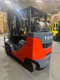 2019 TOYOTA 8FGCU35-BCS BOX CAR SPECIAL 8000 LB LP GAS FORKLIFT CUSHION 92/199" 3 STAGE MAST SIDE SHIFTER 1483 HOURS STOCK # BF9149429-BUF