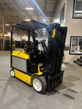 2022 YALE ERC065VG 6500 LB ELECTRIC FORKLIFT 89/176" 3 STAGE MAST SIDE SHIFTER 748 HOURS PLUMBED 4 WAYS TO CARRIAGE STOCK # BF988129-BUF