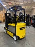 2022 YALE ERC065VG 6500 LB ELECTRIC FORKLIFT 89/176" 3 STAGE MAST SIDE SHIFTER 748 HOURS PLUMBED 4 WAYS TO CARRIAGE STOCK # BF988129-BUF