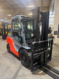 2019 TOYOTA 8FG40U 9000 LB LP GAS FORKLIFT PNEUMATIC 91/132" 2 STAGE CLEAR VIEW MAST SIDE SHIFTING FORK POSITIONER ENCLOSED CAB  HEAT & AC 1302 HOURS STOCK # BF9234199-BUF - United Lift LLC