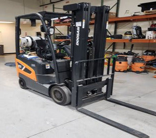 2021 DOOSAN GC15S-9 3000 LB LP GAS FORKLIFT CUSHION 83/189 3 STAGE MAST SIDE SHIFTER 80 HOURS STOCK # BF9139129-RIL