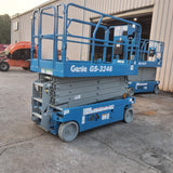 2015 GENIE GS3246 SCISSOR LIFT 32' REACH 24 VOLT ELECTRIC SMOOTH CUSHION TIRES 406 HOURS STOCK # BF992529-WIBFL