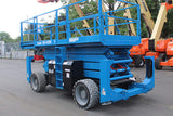 2018 GENIE GS4390RT SCISSOR LIFT 43' REACH DUAL FUEL PNEUMATIC WITH OUTRIGGERS 960 HOURS STOCK # BF9398129-NLE