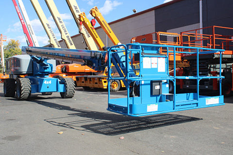 2016 GENIE S85 TELESCOPIC STRAIGHT BOOM LIFT AERIAL LIFT WITH JIB ARM 85' REACH DIESEL 4WD 2609 HOURS STOCK # BF9545159-NLE